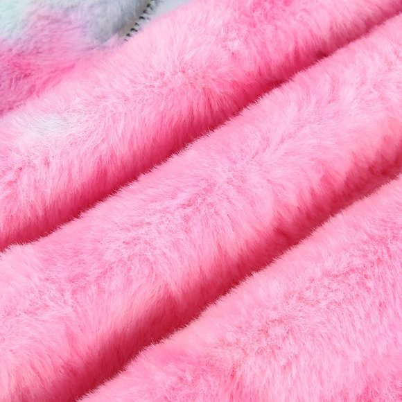 Winter Fleece Colorful Crop Hoodie - Picture 8 of 8